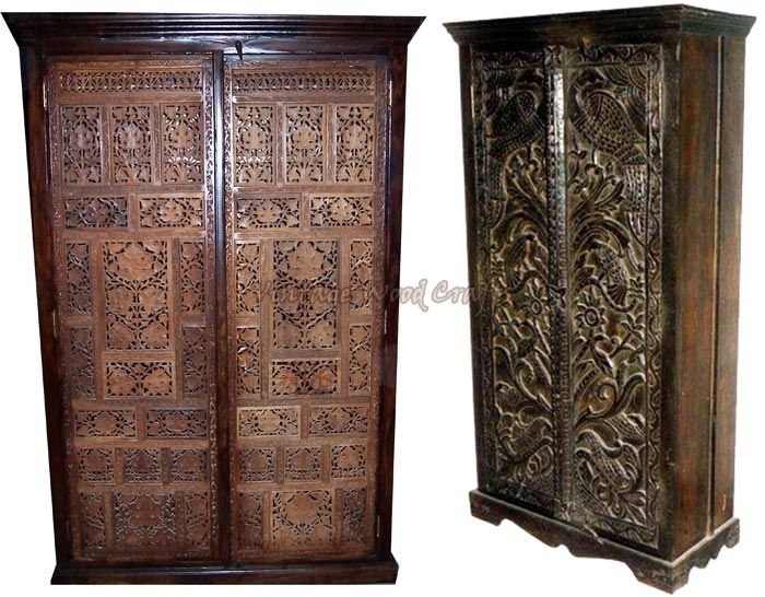 Wooden Wardrobe with Hand Work