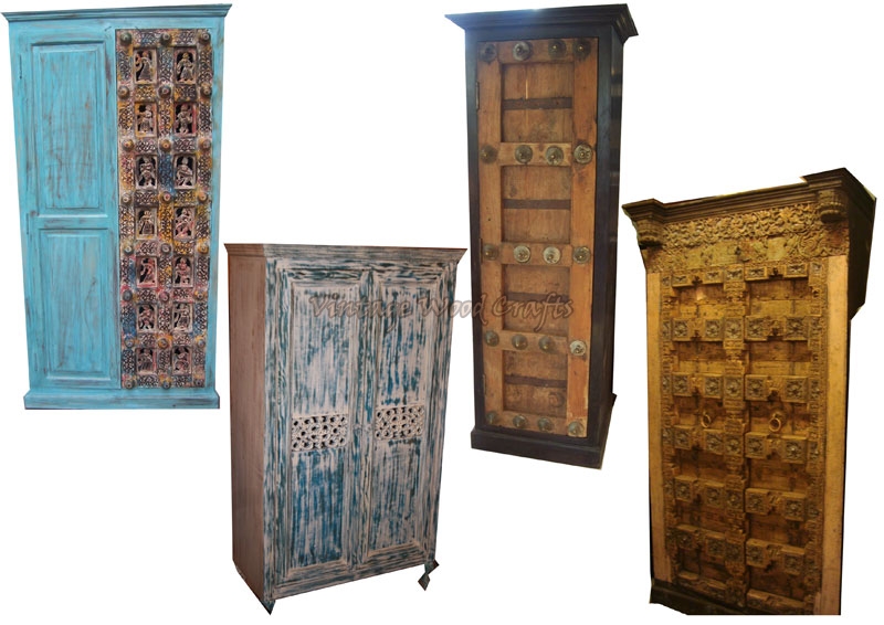 Wooden Wardrobe with Old Gates
