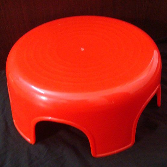 Red Bath Stool