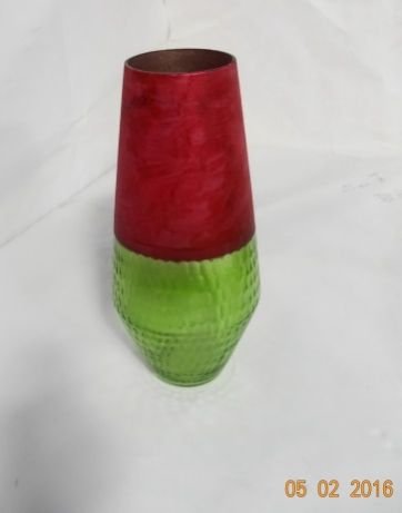 Double Colored Glass Flower Vase 02
