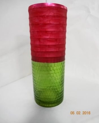 Double Colored Glass Flower Vase 03