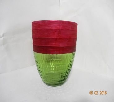 Double Colored Glass Flower Vase 04