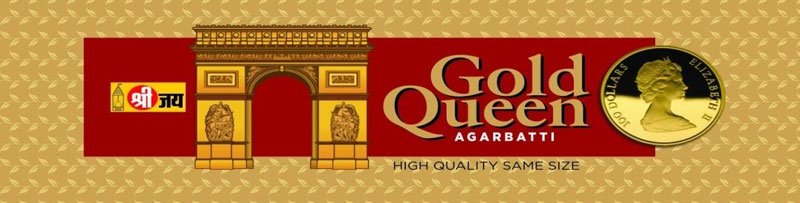 Gold Queen Incense Sticks Box