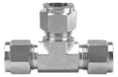 Double Ferrule Compression Tube Union Tee