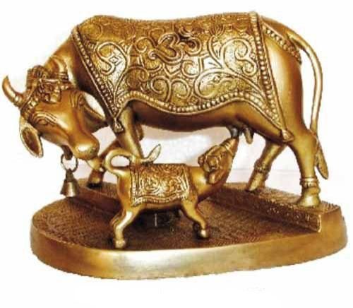 Brass Cow Statue 01