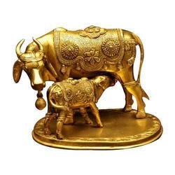 Brass Cow Statue 02