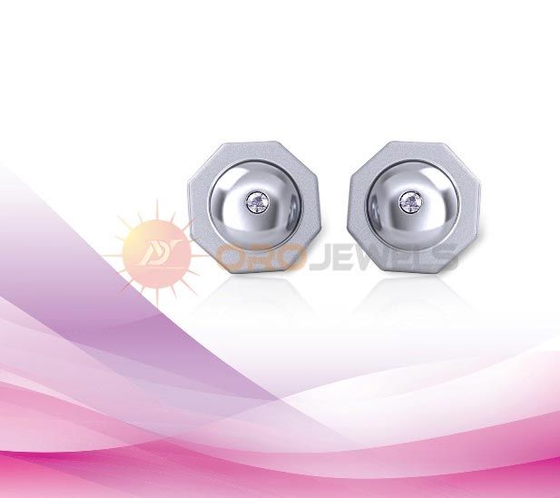 925 sterling silver crystal ball stud earrings