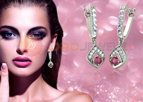 Big gemstone earrings