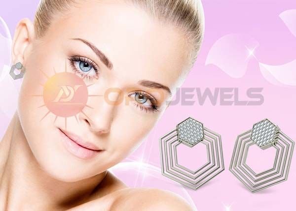 silver earrings designs for girls