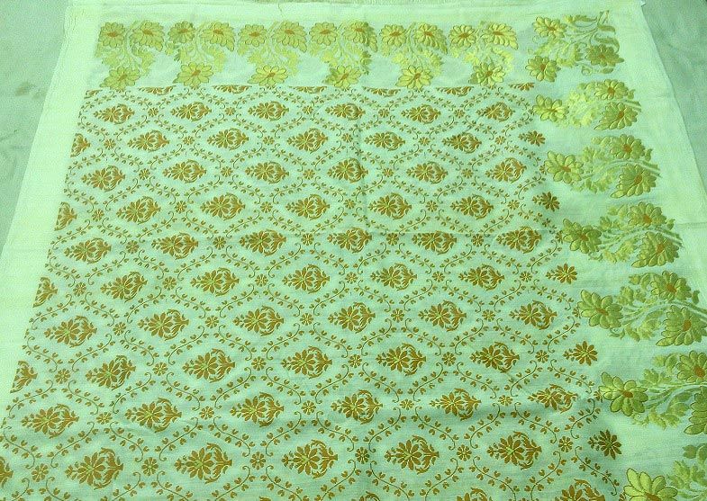 Handloom Pure Monga Silk  Allover Design Saree