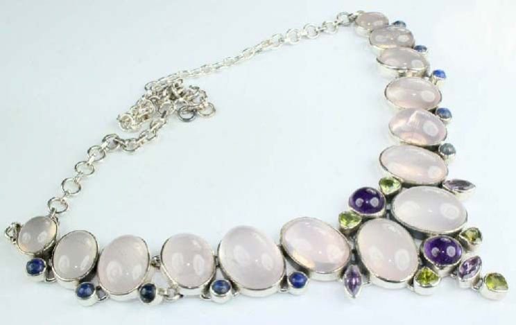 Semi Precious Stone Studded Necklace 01