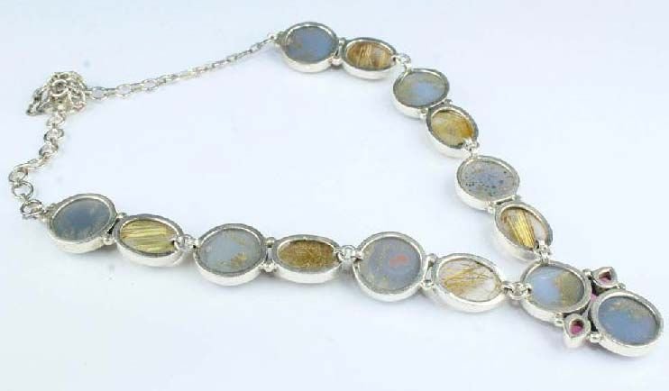 Semi Precious Stone Studded Necklace 03