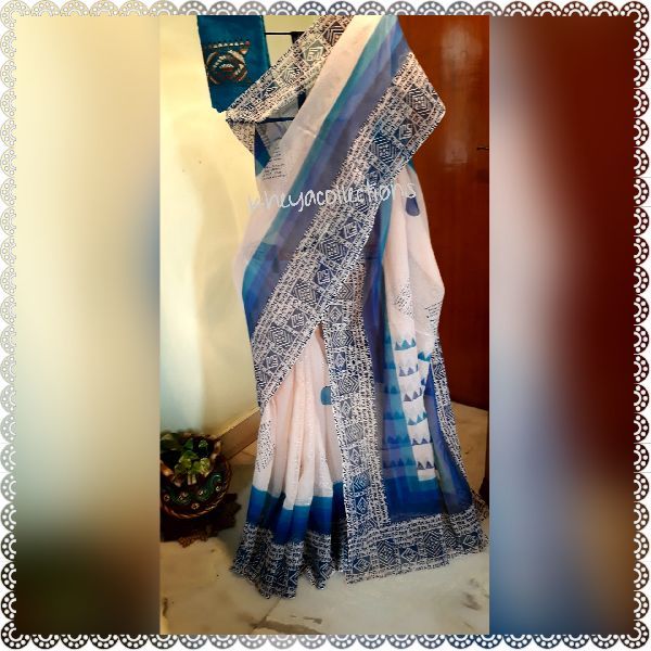 Block and Screen Printed Kota Doria Cotton Sarees 06