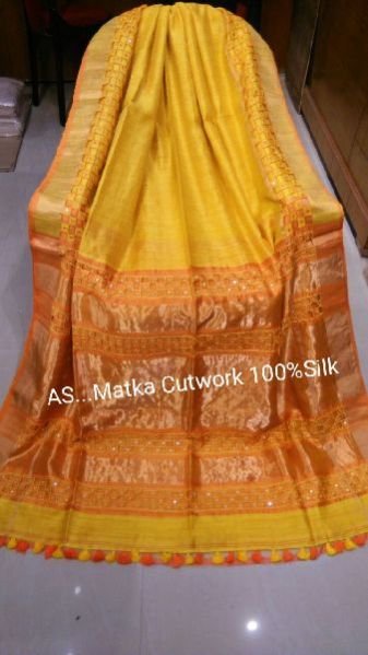 Cutwork Embroidered Mukta Silk Sarees 02