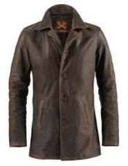 Mens Leather Overcoat