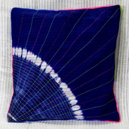 Shibori Cotton Cushion Cover 03