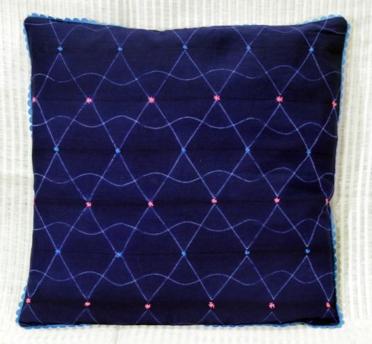 Shibori Cotton Cushion Cover 06
