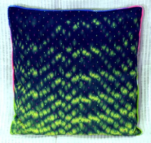 Shibori Cotton Cushion Cover 07