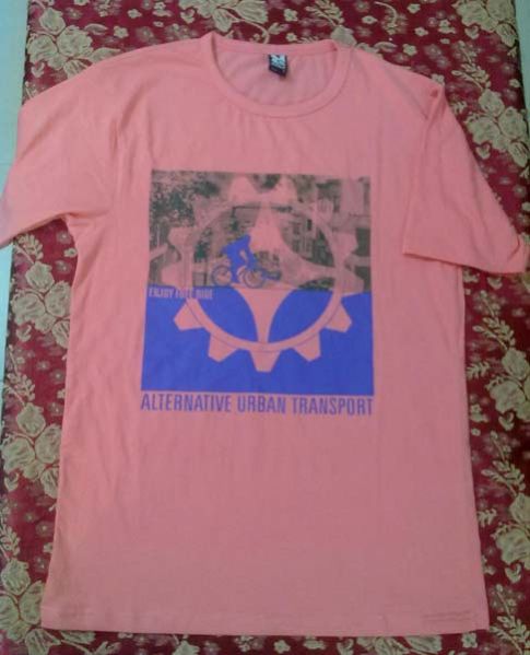 Mens Pink Round Neck T Shirt