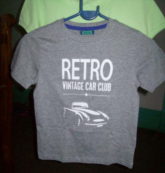 Mens Grey Round Neck T Shirt