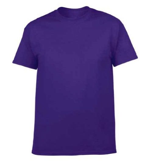 Purple Mens Round Neck T-Shirt
