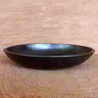Black Stone Flat Bowl