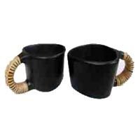 Black Stone Triangular Coffee Mugs