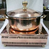 Copper Chauffing Dish Live Station Kwality