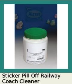 Sticker Pill Off Railway Coach Cleaner
