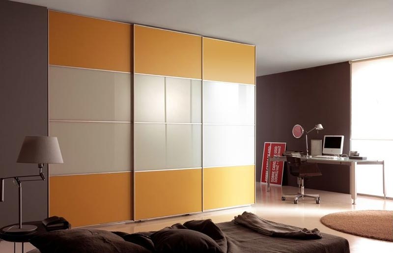 Wooden Plastic Composite Wardrobe Sliding Door