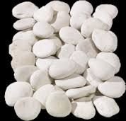 Flat White Pebbles