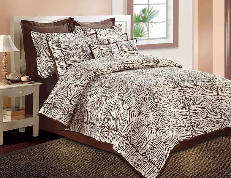 Cotton Zebra Brown Bed Sheet