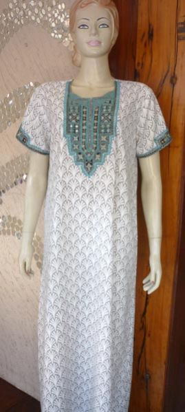 Nagma White Night Gown