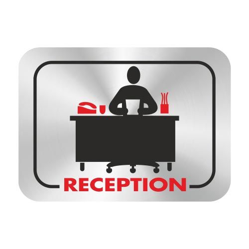 Stainless Steel Signage Sign Symbol Reception