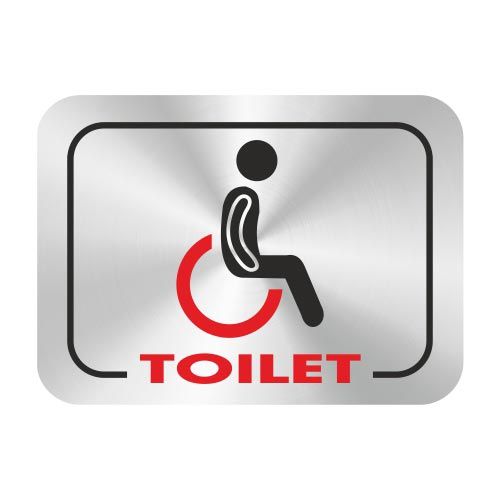 Stainless Steel Signage Sign Symbol Toilet