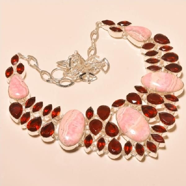 Gemstone Silver Necklaces (1501)