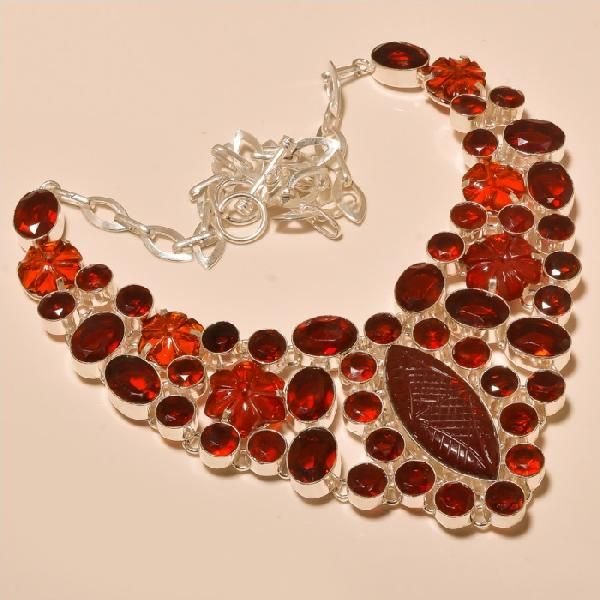 Gemstone Silver Necklaces (1508)