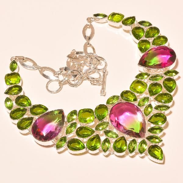 Gemstone Silver Necklaces (KA-417_1)