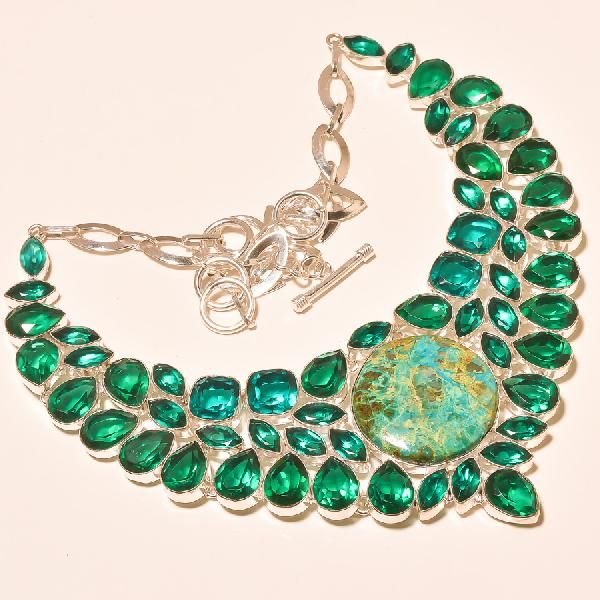 Gemstone Silver Necklaces (KA-444 )