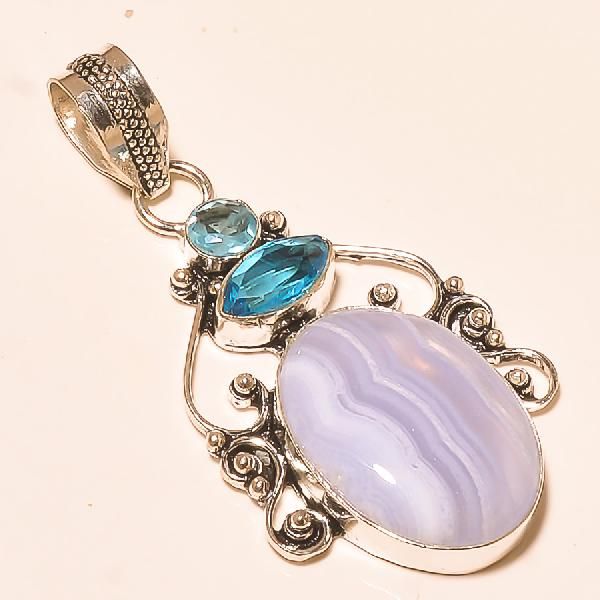Gemstone Silver Pendants (KA-14)
