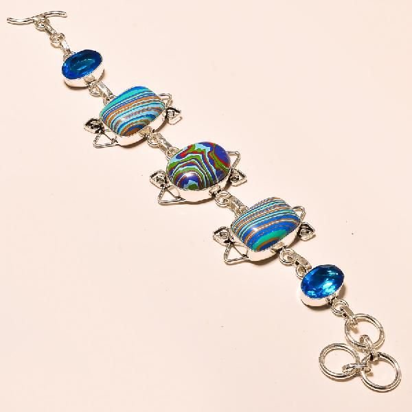 Silver Gemstone Bracelet (KI-116)