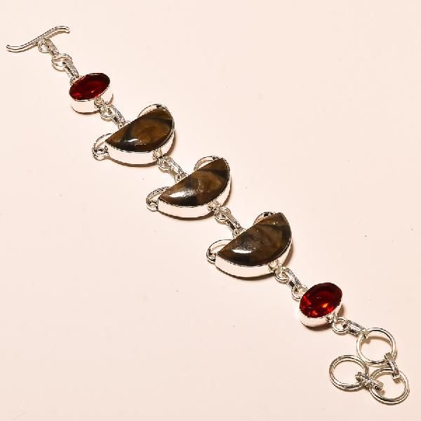 Silver Gemstone Bracelet (KI-122)
