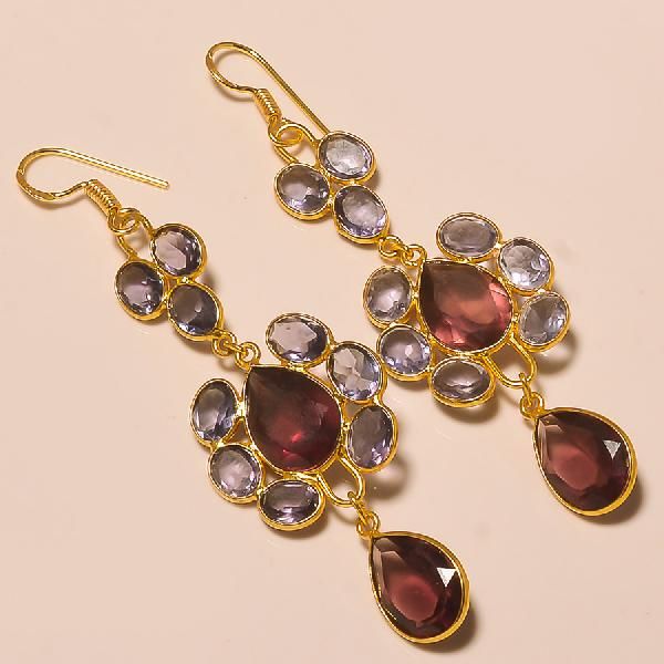Silver Gemstone Earring (KER-13)