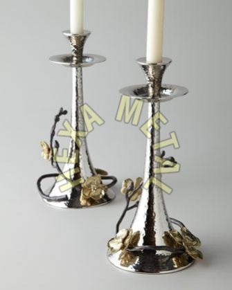 Brass Pillar Candle Holder