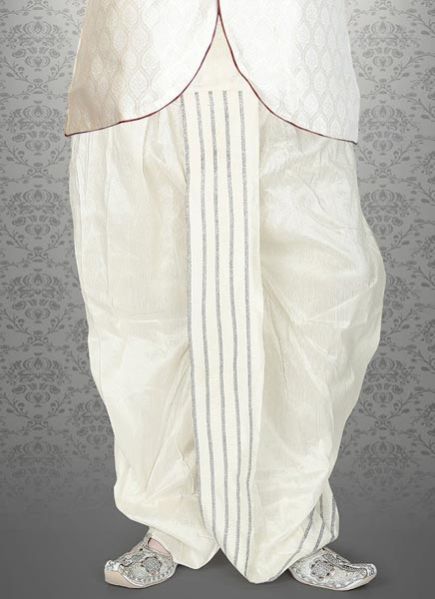 Cream Dhoti Style Pyjama