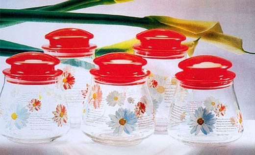 Daisy Glass Jars
