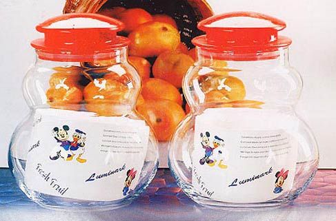 Teddy Glass Jars
