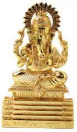 Gold Plated Ganesh Ji Idol
