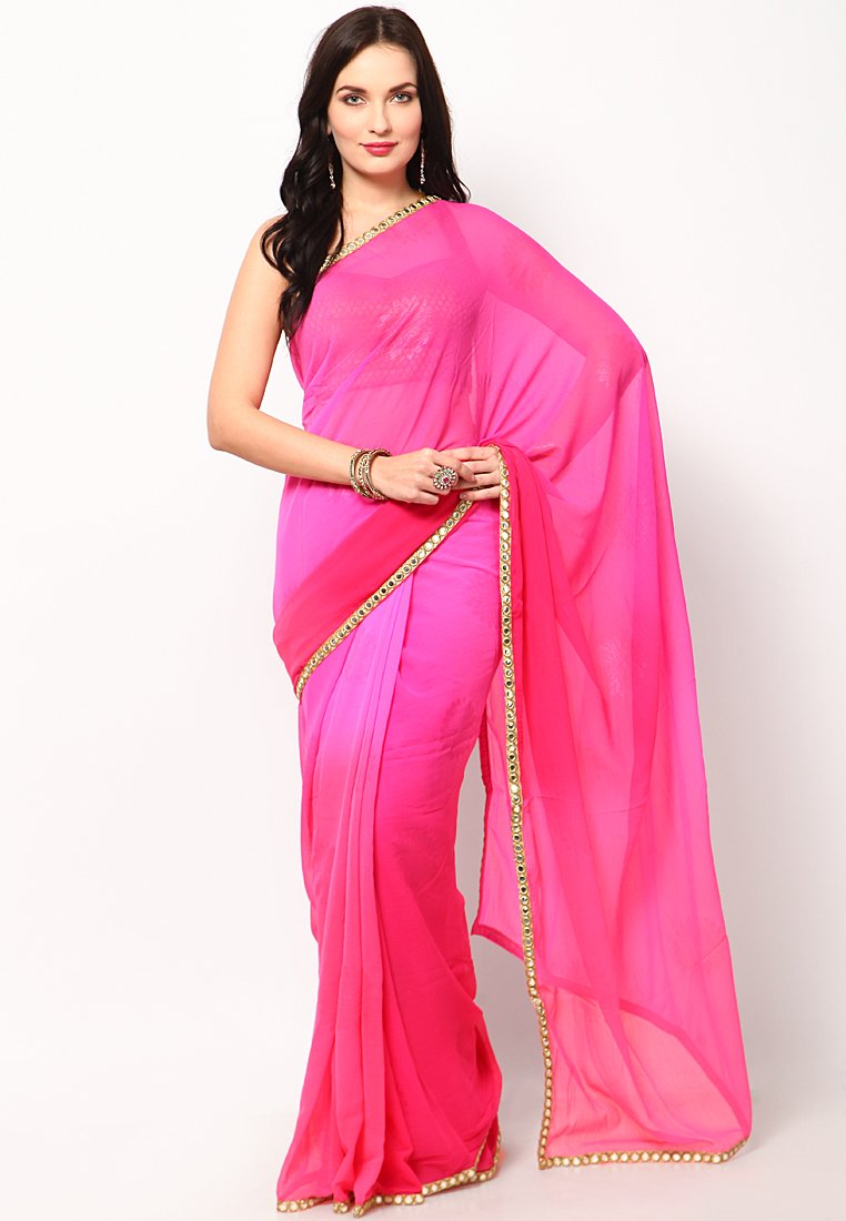 Dyed Chiffon Sarees