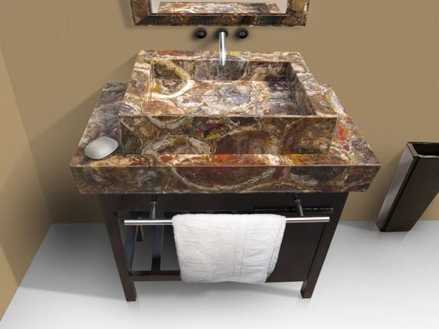 Round Petrified Wood Semi Precious Slab 04